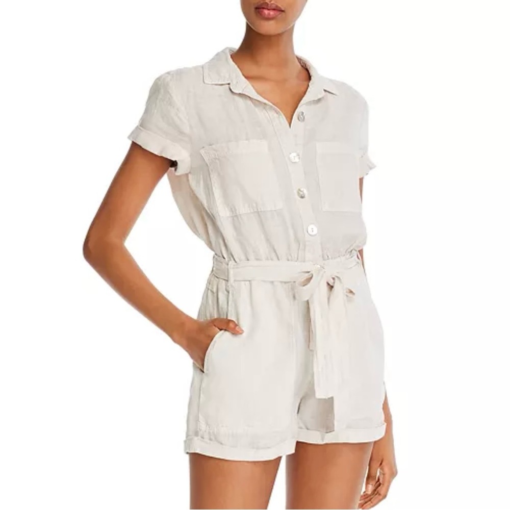Bella Dahl - Cuffed-Hem 100% Linen Romper